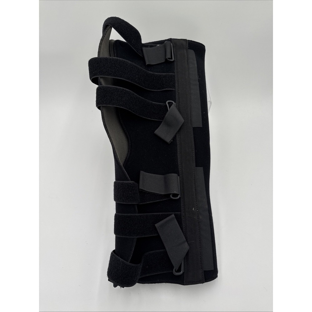 ❤️Breg 20" Leg Immobilizer Knee Brace Easy Fastened Black Neoprene Fabric Adjust